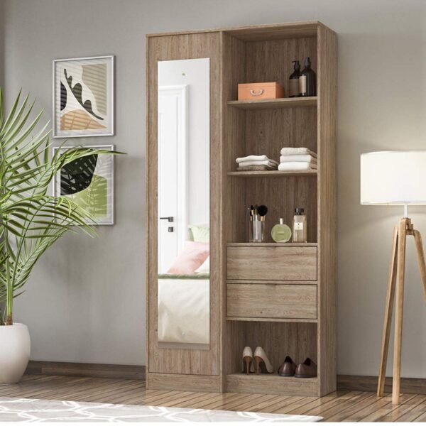 MULTIUSO 1PT POESIA C/ESPEJO NOGAL/TOUCH(DEMOBILE)