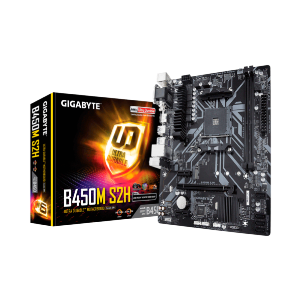 PLACA MADRE GIGABYTE AM4 B450M-S2H V/S/R/HDMI/DVI/M2/DDR4/MATX/RGB