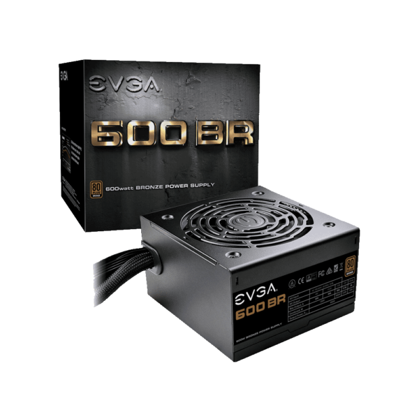 FUENTE EVGA 600W 80PLUS BRONZE 100-BR-0600-K1
