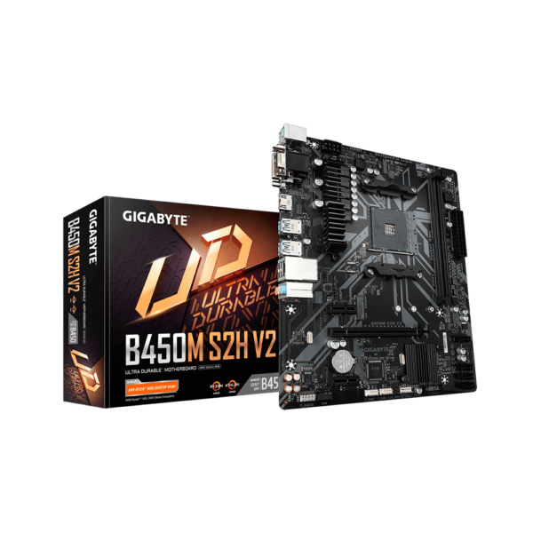 PLACA MADRE GIGABYTE AM4 B450M S2H V2 V/S/R/HDMI/DVI/M2/DDR4/MATX/RGB