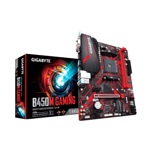 PLACA MADRE GIGABYTE AM4 B450M GAMING V/S/R/HDMI/DVI/M2/DD4/MATX/RGB