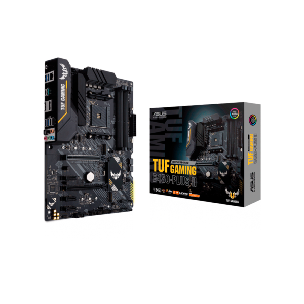 PLACA MADRE ASUS AM4 TUF GAMING B450-PLUS II S/R/HDMI/DP/2M2/DDR4/ATX/RGB