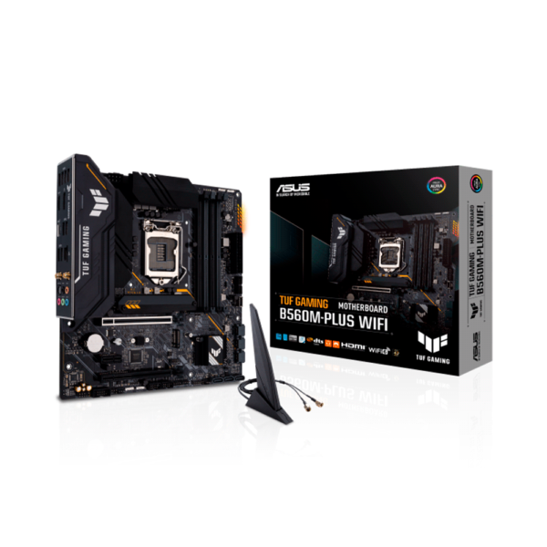 PLACA MADRE ASUS 1200 TUF GAMING B560M-PLUS WIFI S/R/HDMI/DP/2M2/DD4/USB3.2/ MATX/ AURA