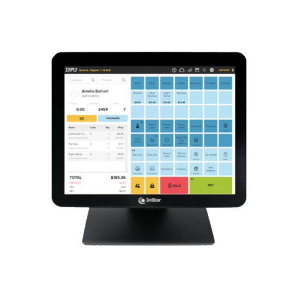 MONITOR 3NSTAR 15"CAPACITIVE TCM005 TOUCH SCREEN SIN BISEL/6MS/HD/NEGRO