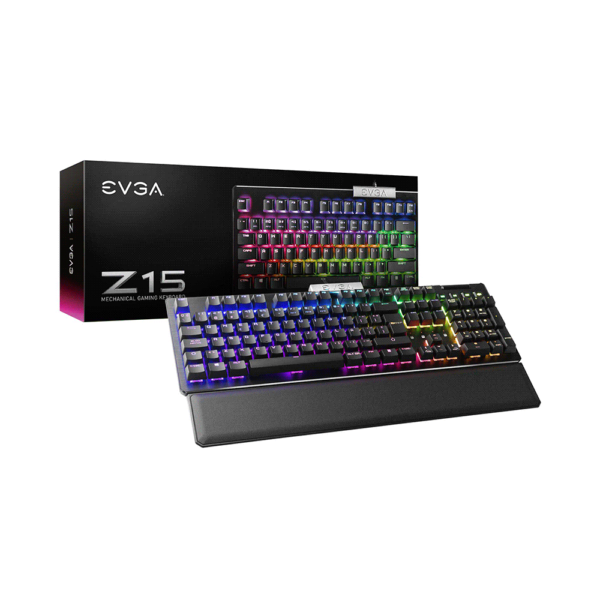 TECLADO GAMER EVGA USB Z15 MECANICO KAILH SILVER RGB ESPAu00d1OL