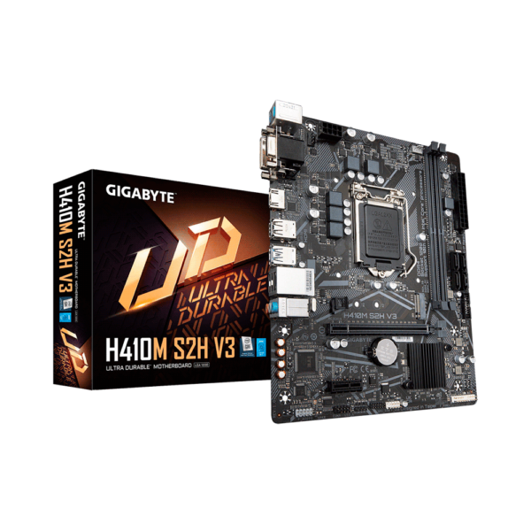 PLACA MADRE GIGABYTE 1200 H410M S2H V3 V/S/R/HDMI/DVI/M2/DD4/USB3.2/MATX