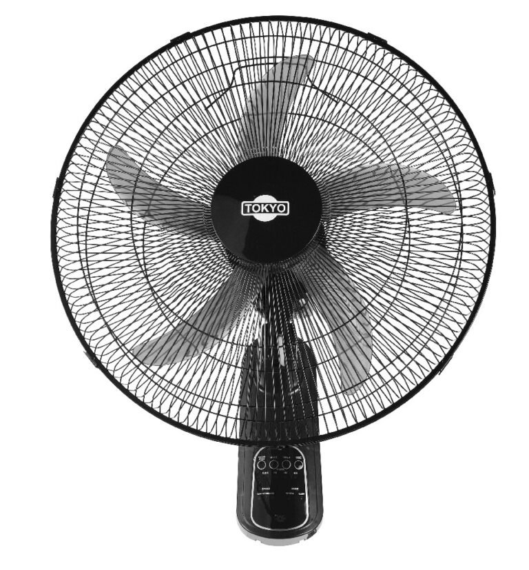 Ventilador tokyo de pared 18 top18c c/control 5aspas abs 3vel 75w 1300rpm