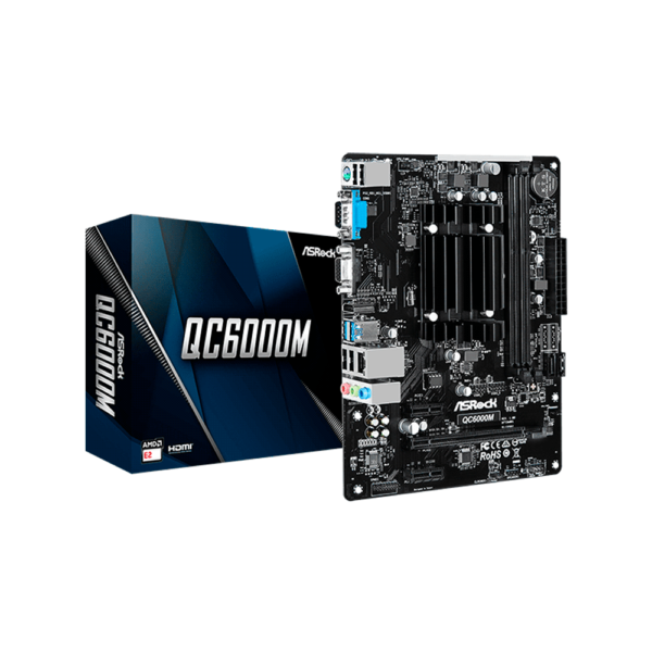 Placa madre + procesador asrock qc6000m amd e2  1.5 /v /s /r /hdmi /usb3.2 /ddr3 /matx