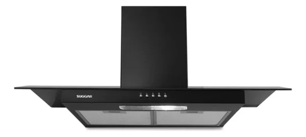 Depurador Vidrio 90Cm Negro 220V Suggar