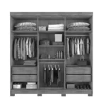 Ropero Monza Plus Cafe Wood Conquista