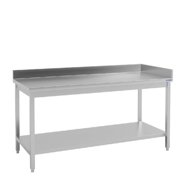 MESA C/ ESTANTE TRAMONTINA ACERO INOX
