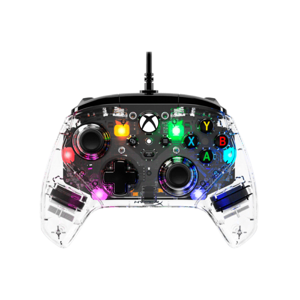 CONTROL GAMER HYPERX 7D6H2AA CLUTCH GLADIATE RGB USB/1JACK/XBOX/TRANSPARENTE