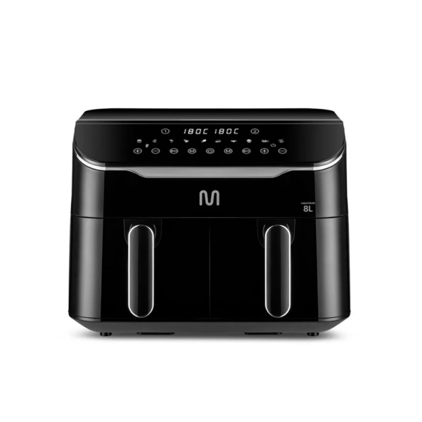 Freidora Sin Aceite Multilaser Go219Usa 8L 1800W 127V 2 Gavetas Negro