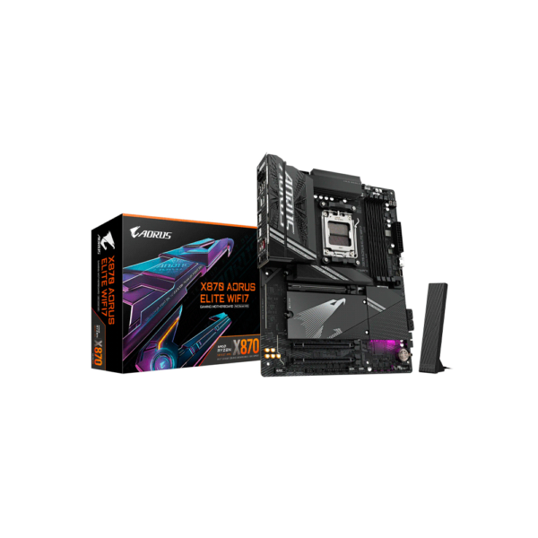 PLACA MADRE GIGABYTE AM5 X870 AORUS ELITE WIFI7 DDR5 S/R/HDMI/4M2/USB3.2/ATX