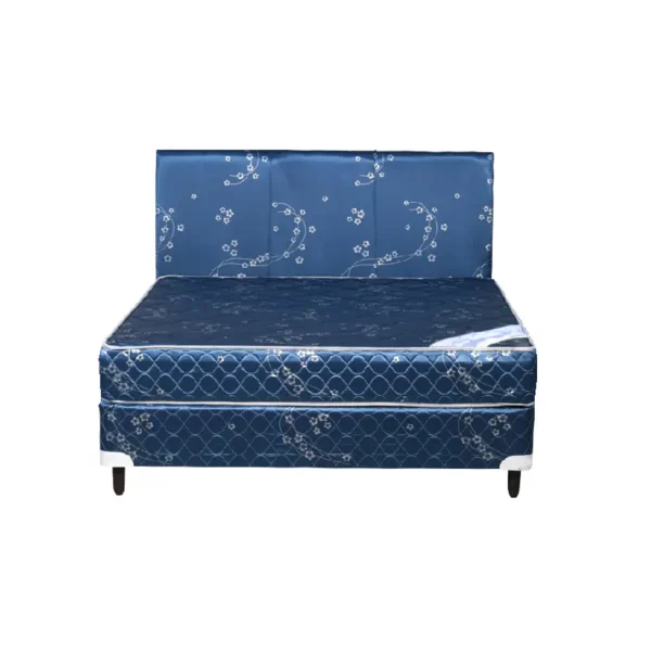 Somier Koala Dor Pt 140X190 Azul (Base+Colchon+Cabecera)