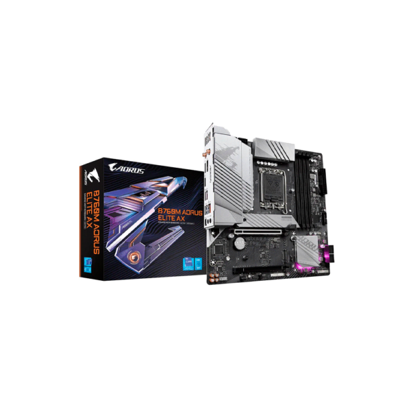 PLACA MADRE GIGABYTE 1700 B760M AORUS ELITE AX DDR5 S/R/HDMI/DP/2M2/WIFI/MATX