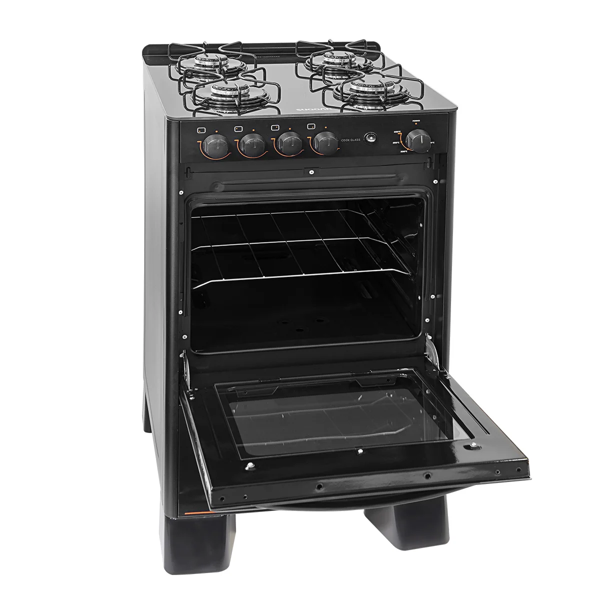 Cocina Suggar 4 Hornallas Cook Glass Negro 2
