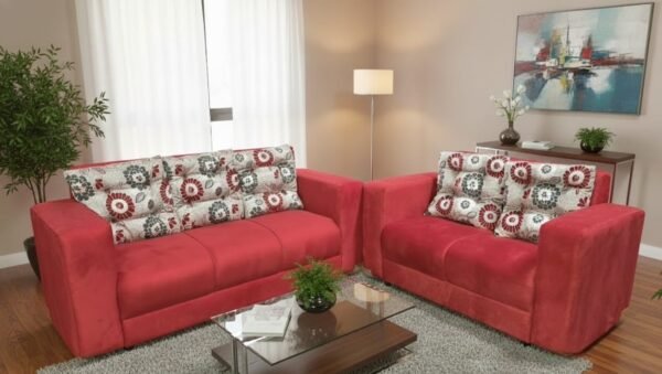 Juego de Sofá Italia 3x2 Rojo Artflex