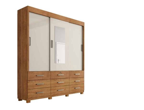 Ropero Itapema Con Espejo Cedro/Areia Rudrack