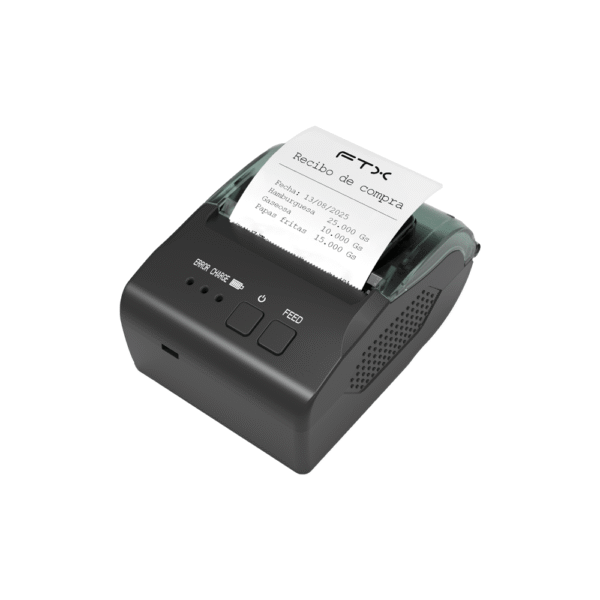 IMPRESORA TERMICA DIRECTA FTX RECIBOS 2" TDR058BT PORTATIL USB/BT NEGRO