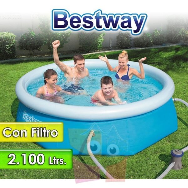 Piscina c, borde infl. 2.100 lts c, depuradora - 57268
