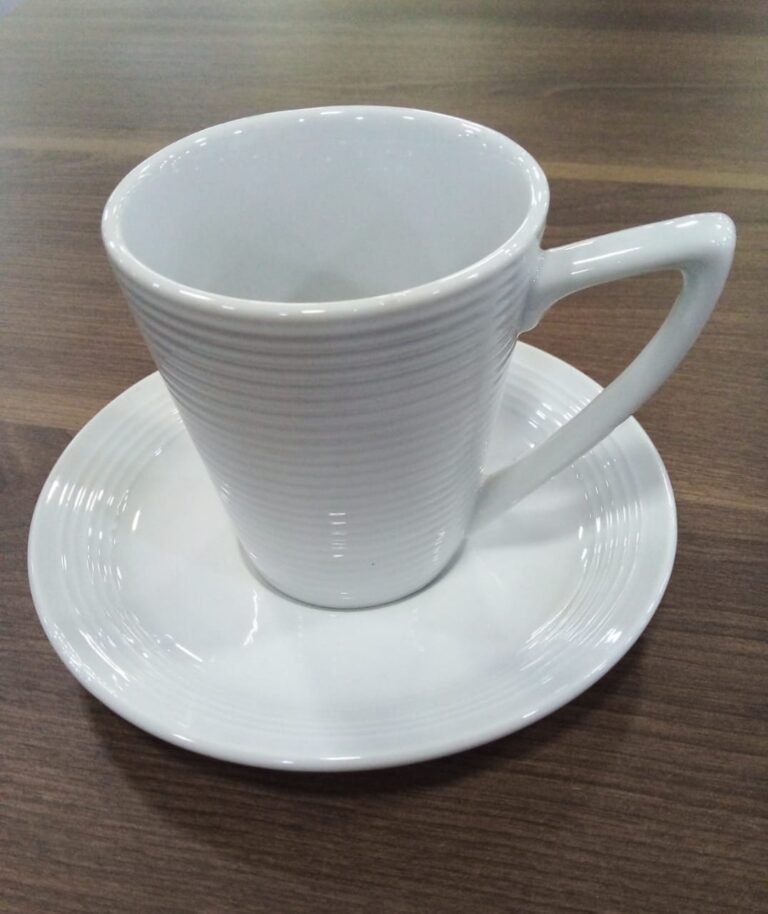 TAZA Y PLATITO BLANCO YL-1006AY