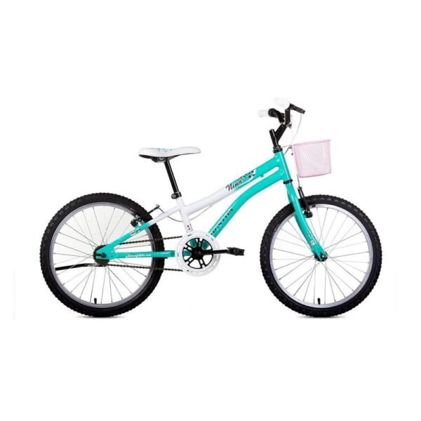 Bicicleta Nina Aro 20 Verde Agua/Blanco Con Cesta Houston
