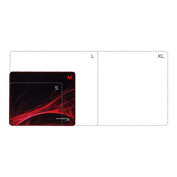MOUSEPAD GAMER HYPERX HX-MPFS-S-M FURY S PRO SPEED MEDIANO NEGRO/ROJO