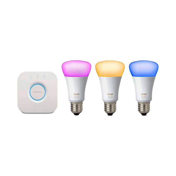 IOT PHILIPS KIT 3 FOCO COLOR + BRIGDE HUE 220V 9W A60 E27