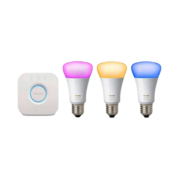 IOT PHILIPS KIT 3 FOCO COLOR + BRIGDE HUE 220V 9W A60 E27