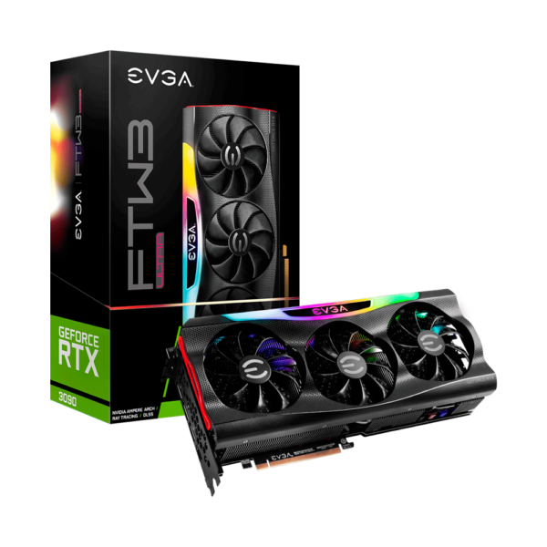 PLACA DE VIDEO EVGA RTX3090 FTW3 ULTRA GAMING 24GB DDR6X 24G-P5-3987-KR LED ARGB