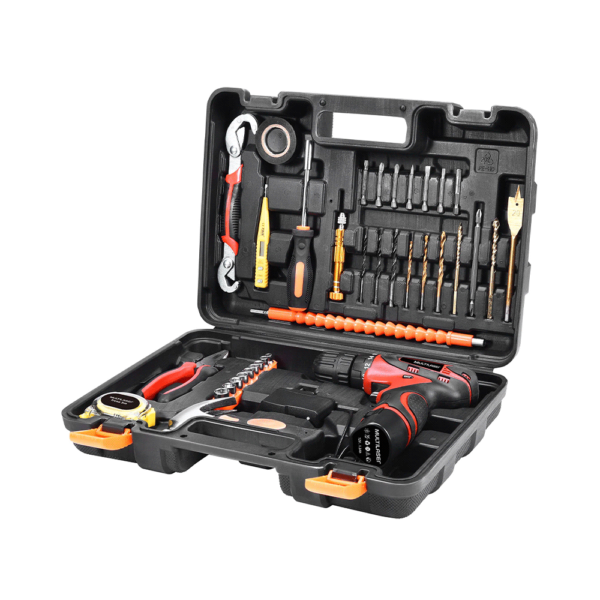 KIT HERRAMIENTAS MULTILASER HO073 12V BIVOLT + ACCESORIOS ROJO