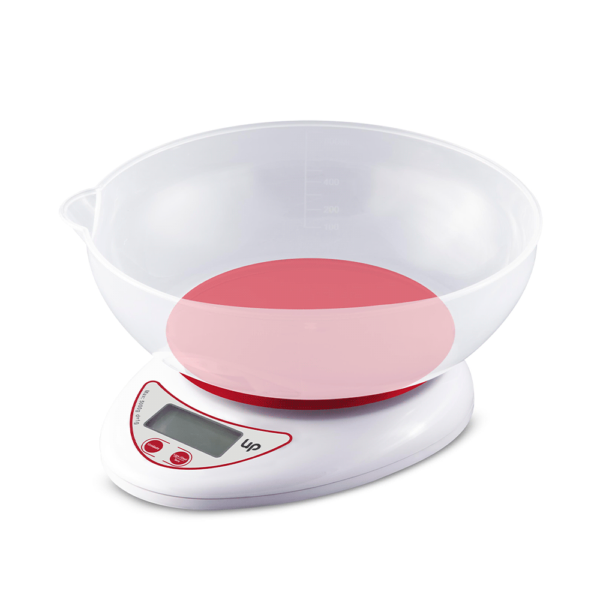 BALANZA DE COCINA DIGITAL MULTILASER CE110 C/BOWL 5KG UPHOME BLANCO