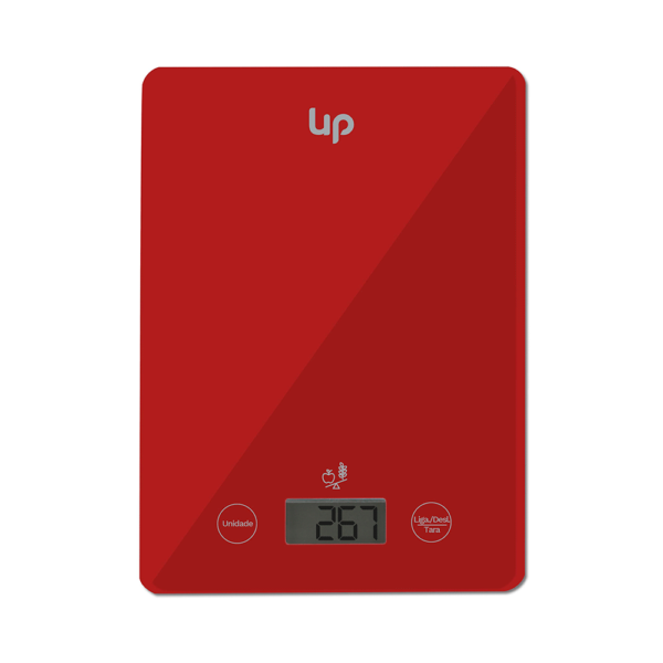 BALANZA DE COCINA DIGITAL MULTILASER CE118 PLANA 5KG UPHOME ROJO