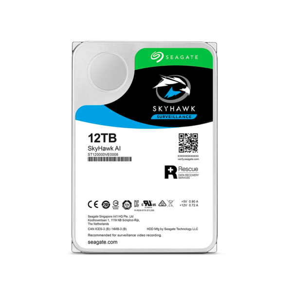DISCO DURO SATA3 12TB SEAGATE 7200 256MB SKYHAWK AI ST12000VE0008