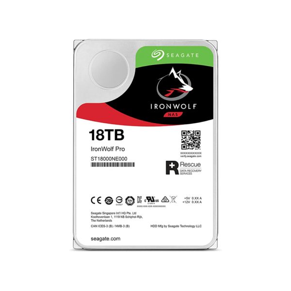 DISCO DURO SATA3 18TB SEAGATE 7200 256MB IRONWOLF PRO NAS ST18000NE000