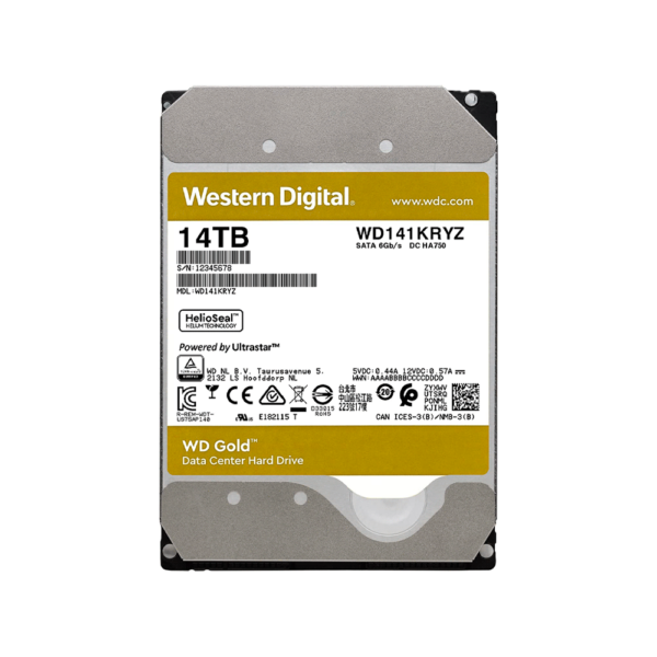 DISCO DURO SATA3 14TB WESTERN DIGITAL GOLD ENTERPRISE 7200 512MB WD141KRYZ