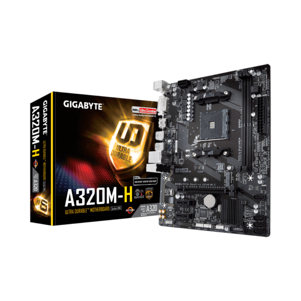 PLACA MADRE GIGABYTE AM4 A320M-H S/R/HDMI/DVI/M.2/DDR4/MATX