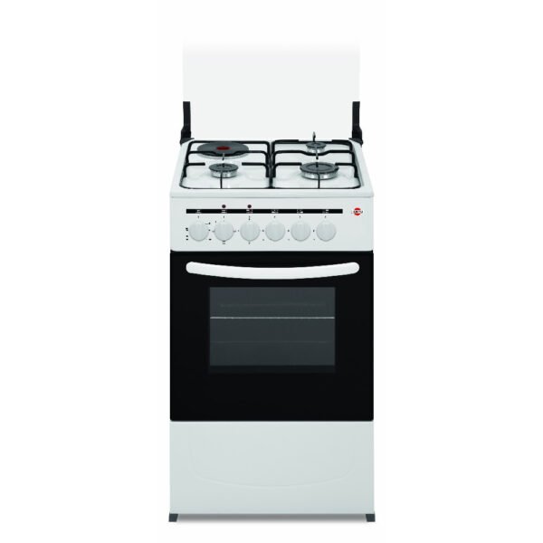 Cocina combinada tokyo blanca essencial 3horn gas 1elect horno electrico 50x50cm