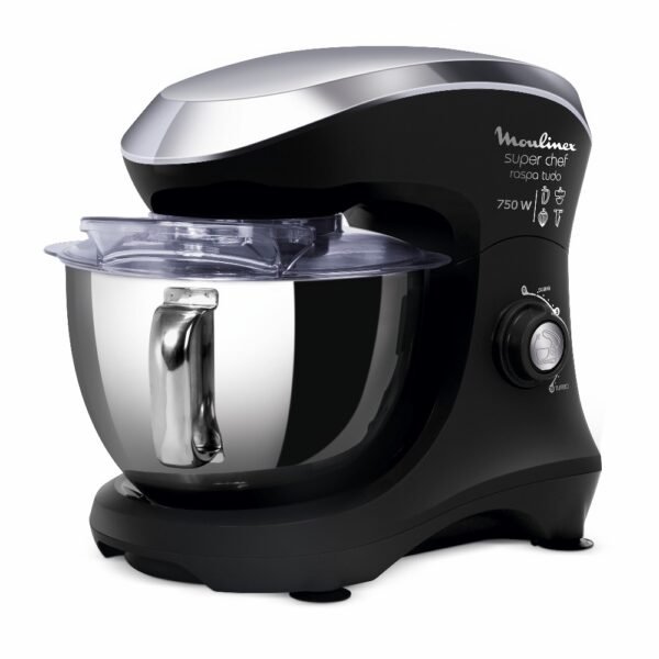Batidora planetaria moulinex sx95 superchef negro bowl inox 750w