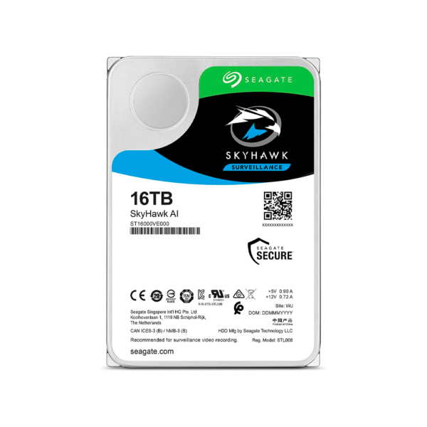 DISCO DURO SATA3 16TB SEAGATE 7200 256MB SKYHAWK AI ST16000VE000