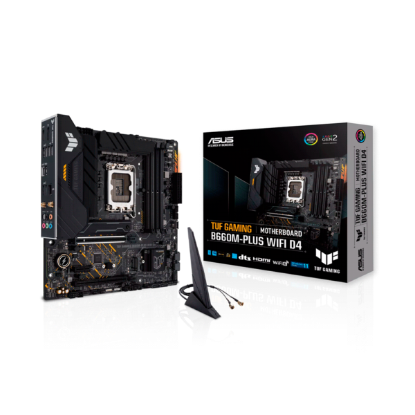 PLACA MADRE ASUS 1700 TUF GAMING B660M-PLUS WIFI D4 S/R/HDMI/DP/2M2/USB3.2/DDR4/MATX