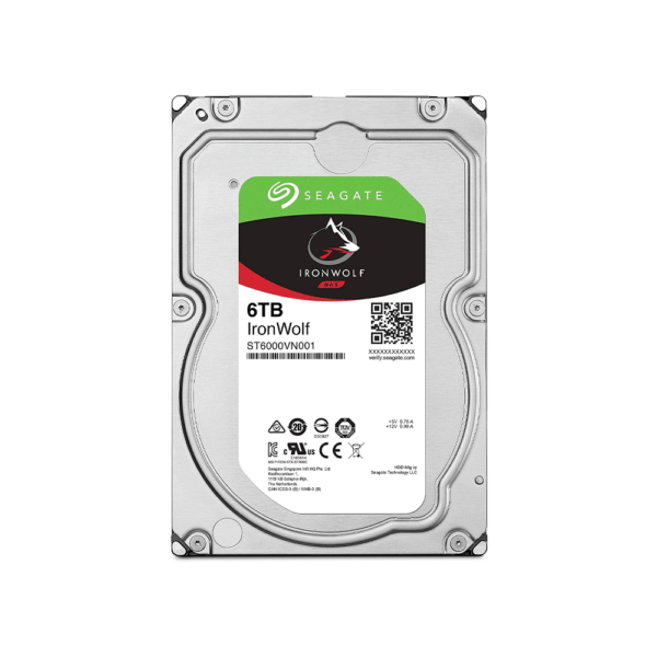 DISCO DURO SATA3 6TB SEAGATE 5400RPM 256MB IRONWOLF NAS ST6000VN001