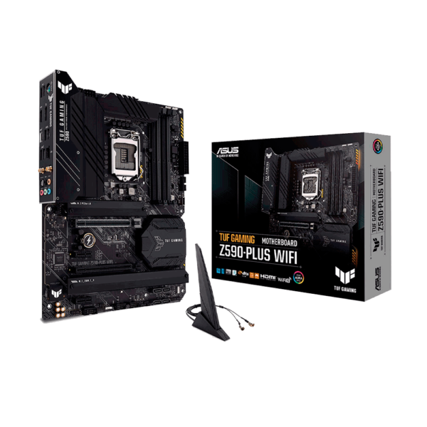 PLACA MADRE ASUS 1200 TUF GAMING Z590-PLUS WIFI S/R/HDMI/DP/3M2/ DD4/ USB3.2/ ATX/ AURA
