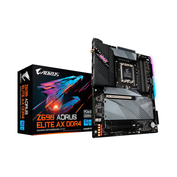 PLACA MADRE GIGABYTE 1700 Z690 AORUS ELITE AX DDR4 S/R/4M2/HDMI/DP/WIFI