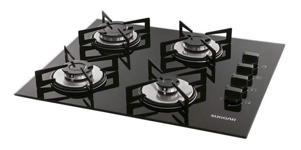 Cocina Cooktop A Gas 4H Negro Suggar