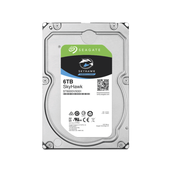 Disco duro sata3 6tb seagate 5400 256mb skyhawk st6000vx001