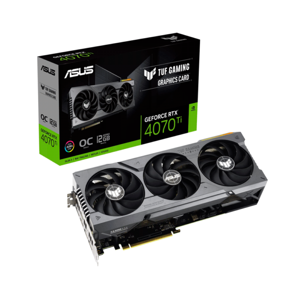Placa de video asus rtx4070 ti oc 12gb ddr6x tuf-rtx4070ti-o12g-gaming aura