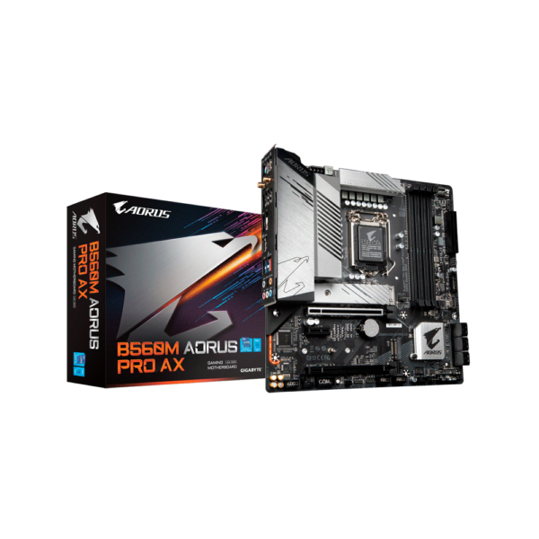PLACA MADRE GIGABYTE 1200 B560M AORUS PRO AX S/ R/ HDMI/ DP/ 2M2/ DDR4/ USB3.2/ MATX