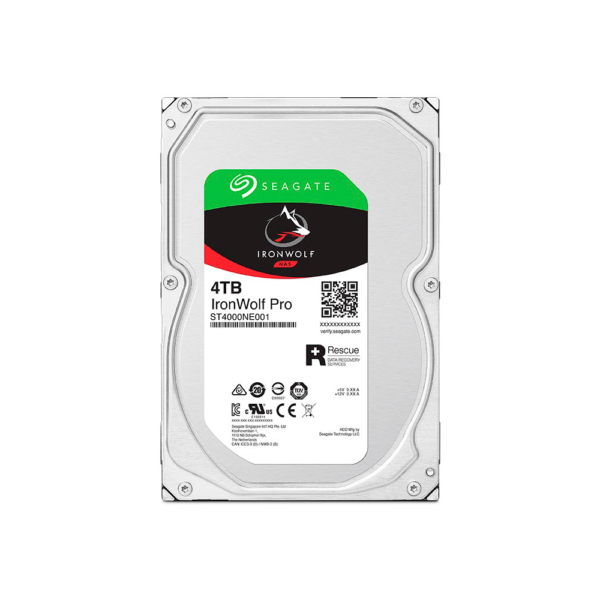 Disco duro sata3 4tb seagate 7200 256mb ironwolf pro nas st4000ne001